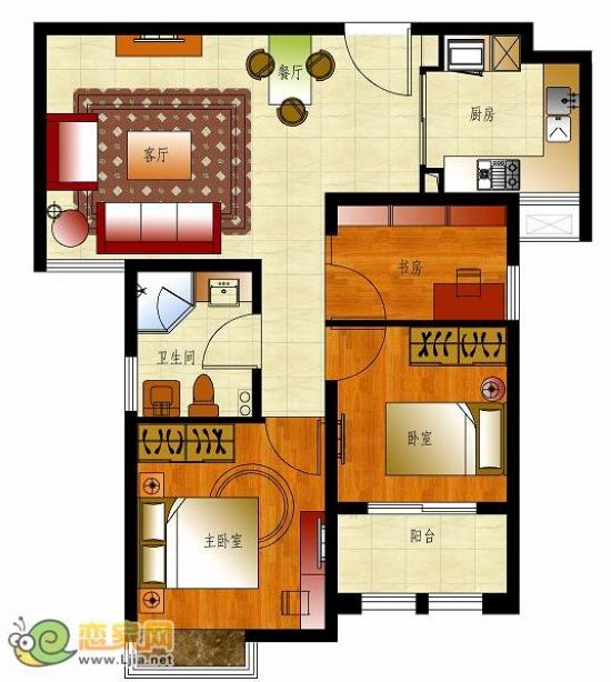 稽山御府天城C戶型 建筑面積約為93㎡