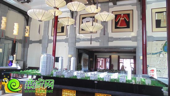 趙都華府沙盤和中式風(fēng)格內(nèi)部