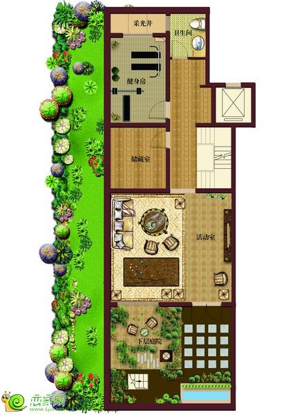 紫岸地下室戶型賞析