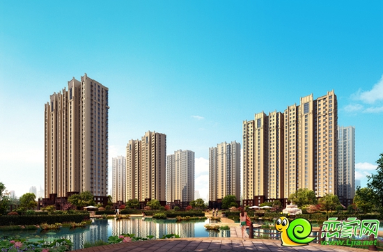 美的城三期譽峰園林景觀平視圖