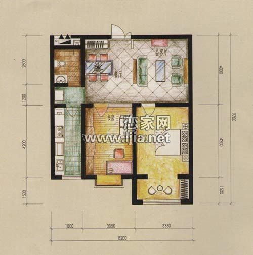 豐通國際98㎡戶型圖