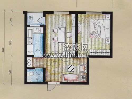 豐通國際71㎡戶型圖