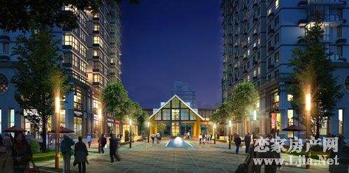 金豐裕園主入口夜景透視圖