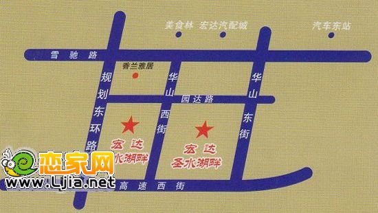 圣水湖畔區(qū)位圖