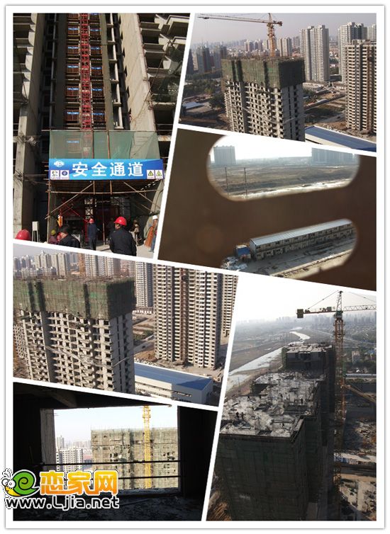 俯拍圣水湖畔工地實(shí)景