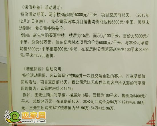 《保值補差》、《增值回購》活動說明