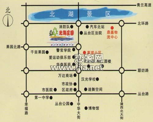 北海莊園區(qū)位圖