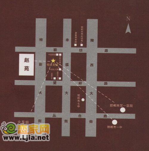 錦江花園區(qū)位圖