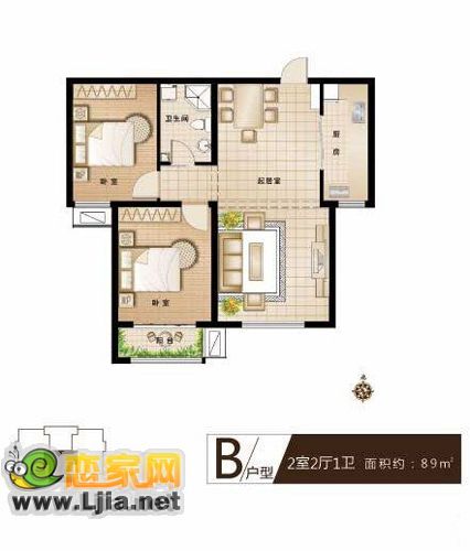 89㎡兩居室