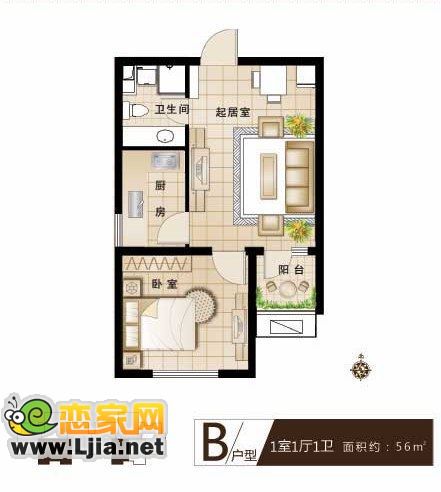 56㎡一居室