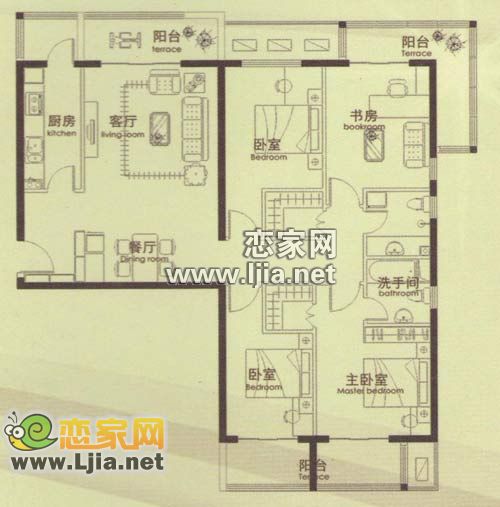 金世紀新城168㎡戶型圖
