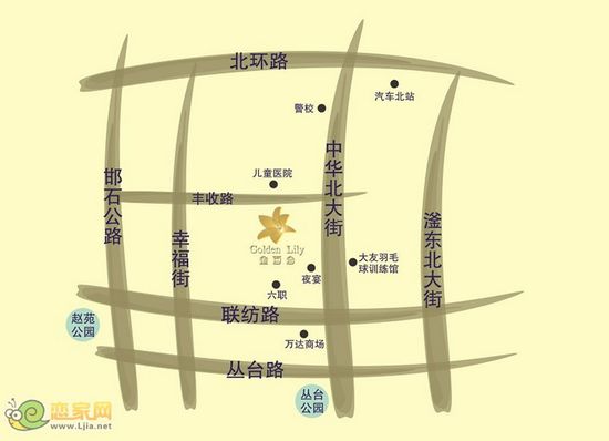 金百合區(qū)位圖
