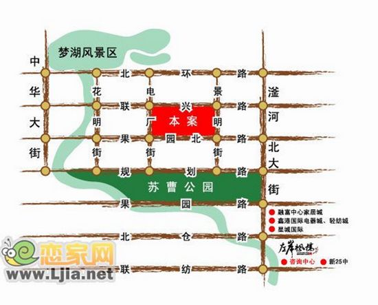 左岸楓橋區(qū)位圖