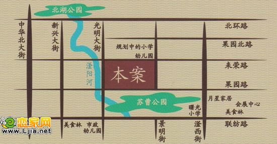 楓景華庭區(qū)位圖
