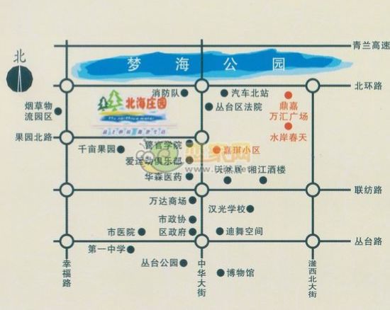 北海莊園區(qū)位圖