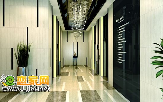 金恒基·鹿城國際1樓電梯間精裝效果圖