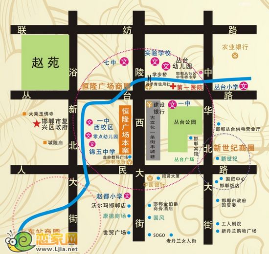 恒隆廣場區(qū)位圖