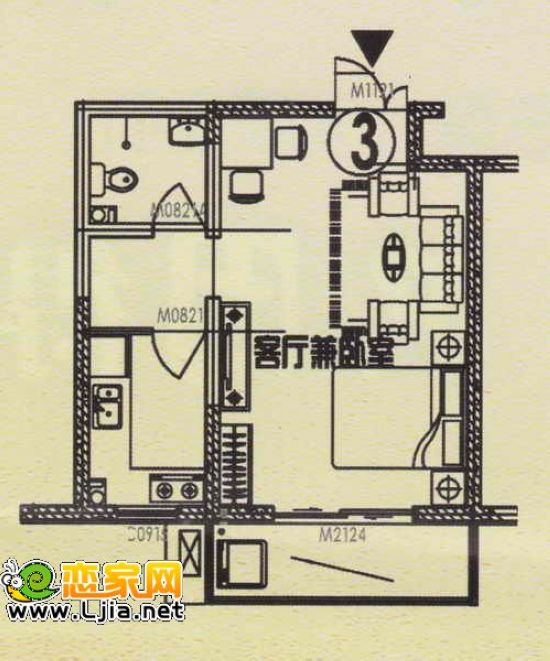 長城公寓剩余戶型48平米