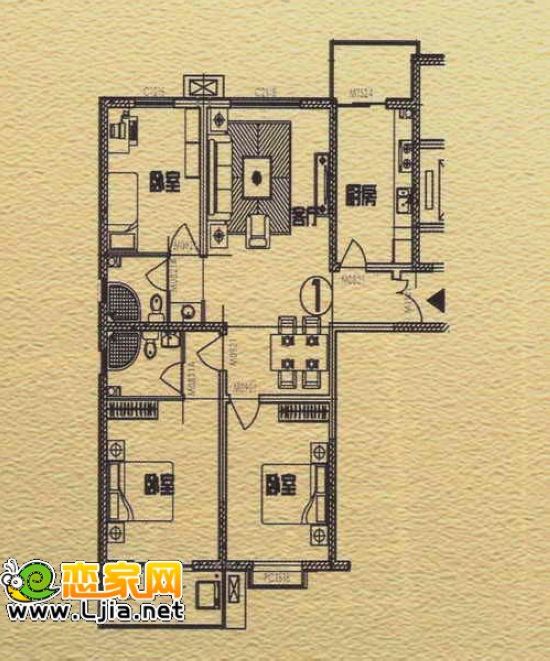 長城公寓剩余戶型 125平米