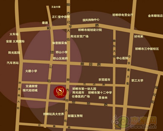 士威凱旋宮區(qū)位圖