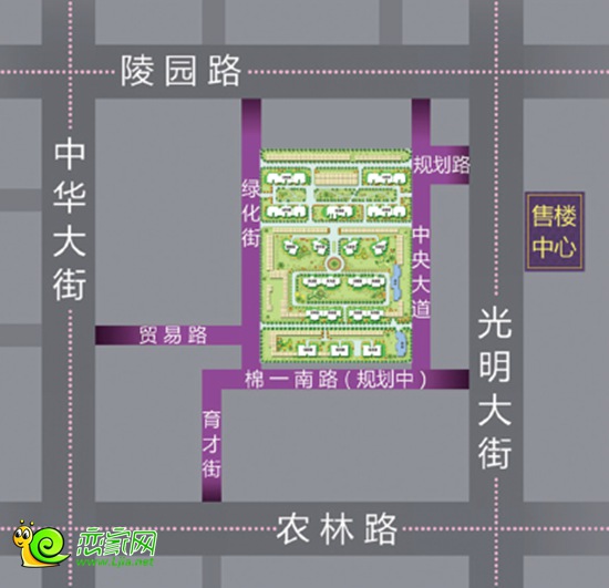 中央名都區(qū)位圖