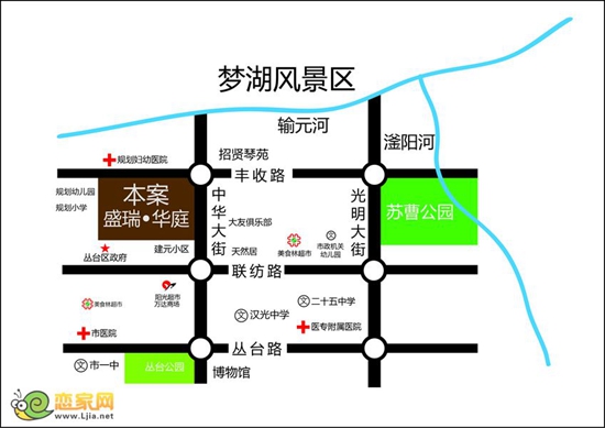 盛瑞華庭區(qū)位圖