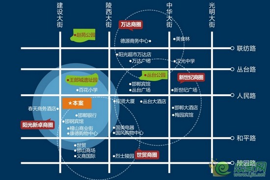陽光新卓廣場區(qū)位圖