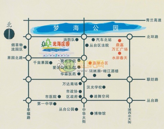 北海莊園區(qū)位圖