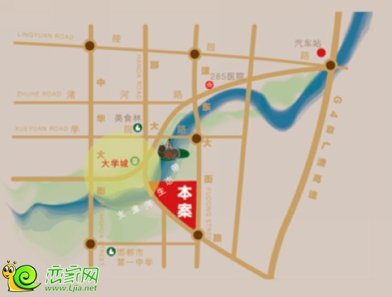 榮盛江南錦苑區(qū)位圖