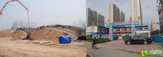 正在建設(shè)的支漳河大橋和東環(huán)路南延線指揮部