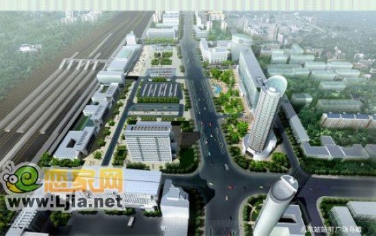 火車站站前廣場(chǎng)鳥瞰圖