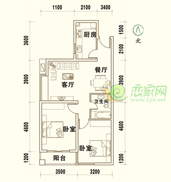 金世紀(jì)花園91.01平米