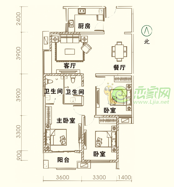 金世紀(jì)花園132.86平米