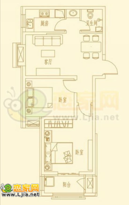 2—a 約84.29㎡ 兩室兩廳一衛(wèi)