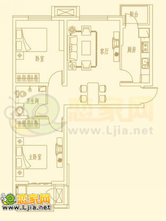 2—c 約93.36㎡ 兩室兩廳一衛(wèi)