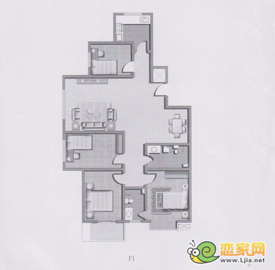 四室四廳兩衛(wèi) 174.13平米