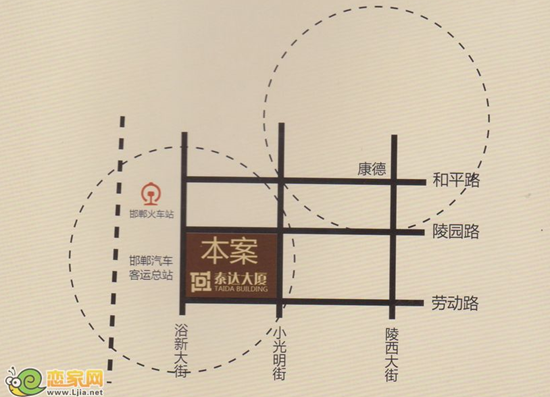 泰達(dá)大廈區(qū)位圖