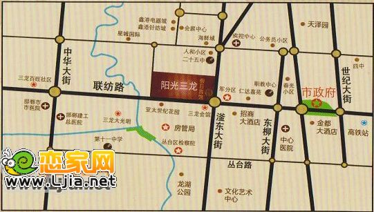 陽光三龍商業(yè)廣場區(qū)位圖