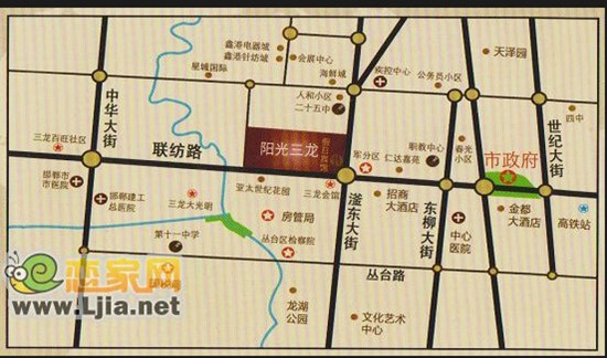 陽(yáng)光三龍商業(yè)廣場(chǎng)區(qū)位圖