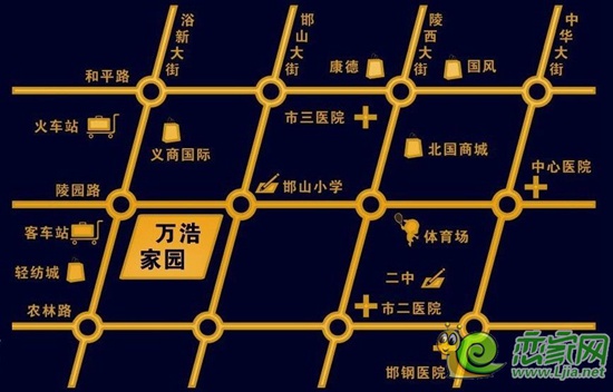 邯鄲萬(wàn)浩家園交通位置圖