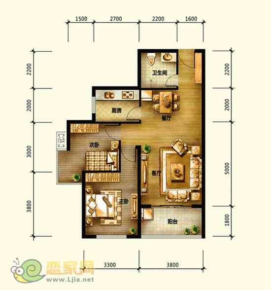 邯鄲安居?xùn)|城94㎡戶型圖