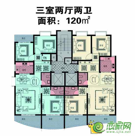 邯鄲良友·錦園120㎡戶型圖