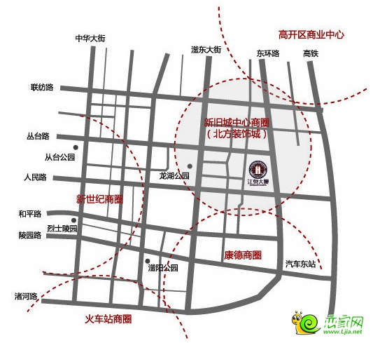 江泉大廈區(qū)位圖