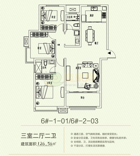 站南旺角126㎡戶型圖