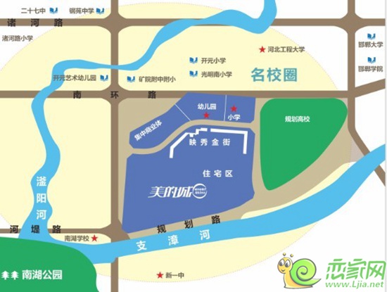 美的城區(qū)位圖
