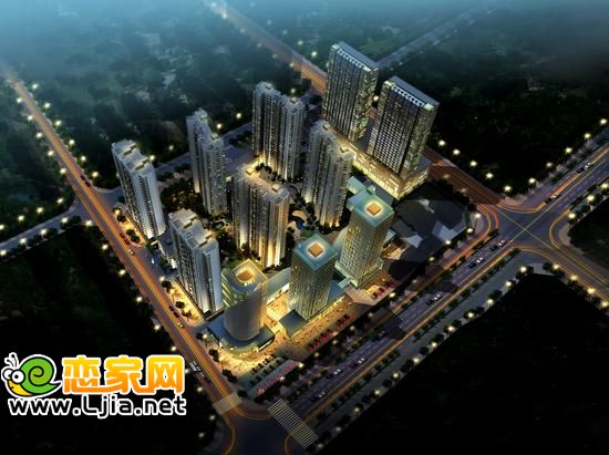 滏韻豪庭鳥瞰夜景圖