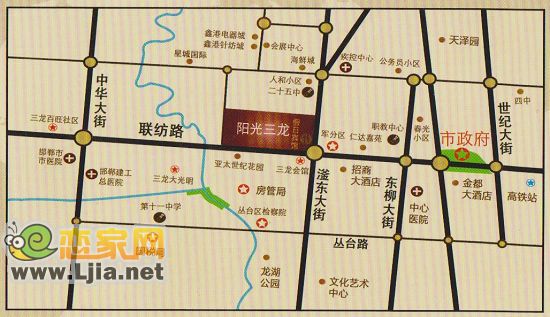 陽光三龍商業(yè)廣場區(qū)位圖
