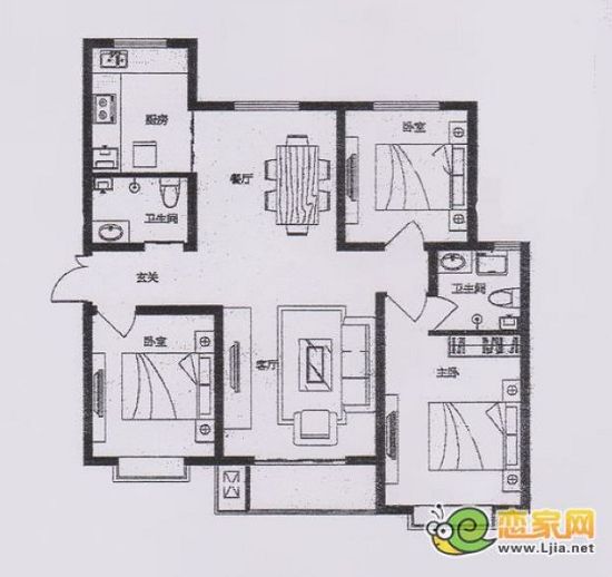 趙都新城陶然居 三房二廳二位 約127.80㎡