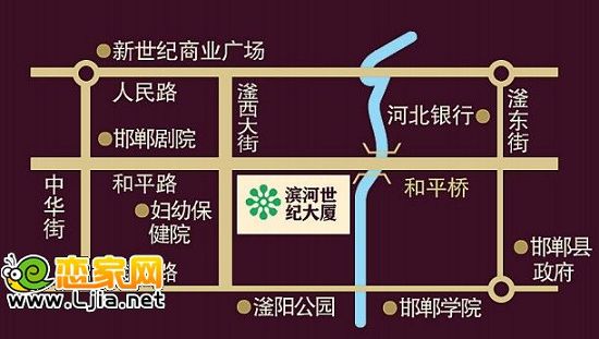 濱河世紀大廈區(qū)位圖