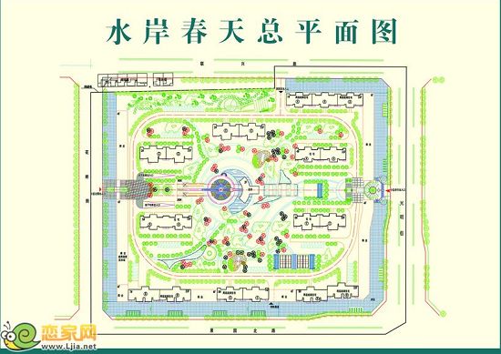 水岸春天總平面圖